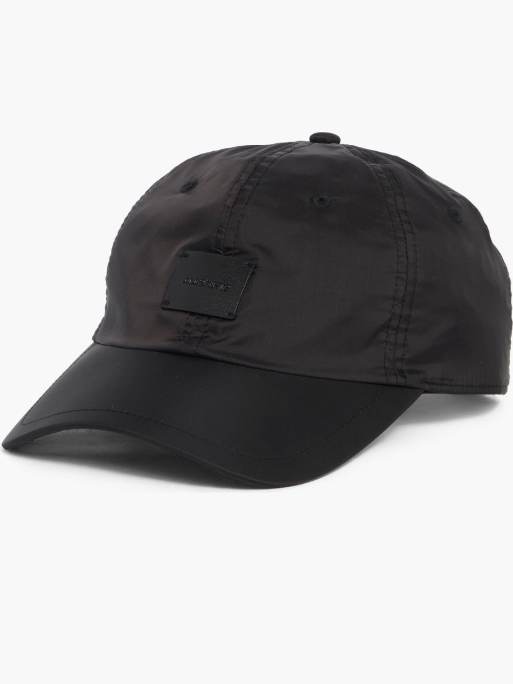 AllSaints Black Nylon Baseball Cap